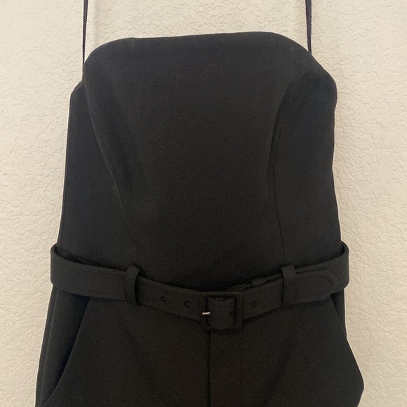 ALC Kate Black Strapless Belted Jumpsuit NWT - Picture 6 of 12
